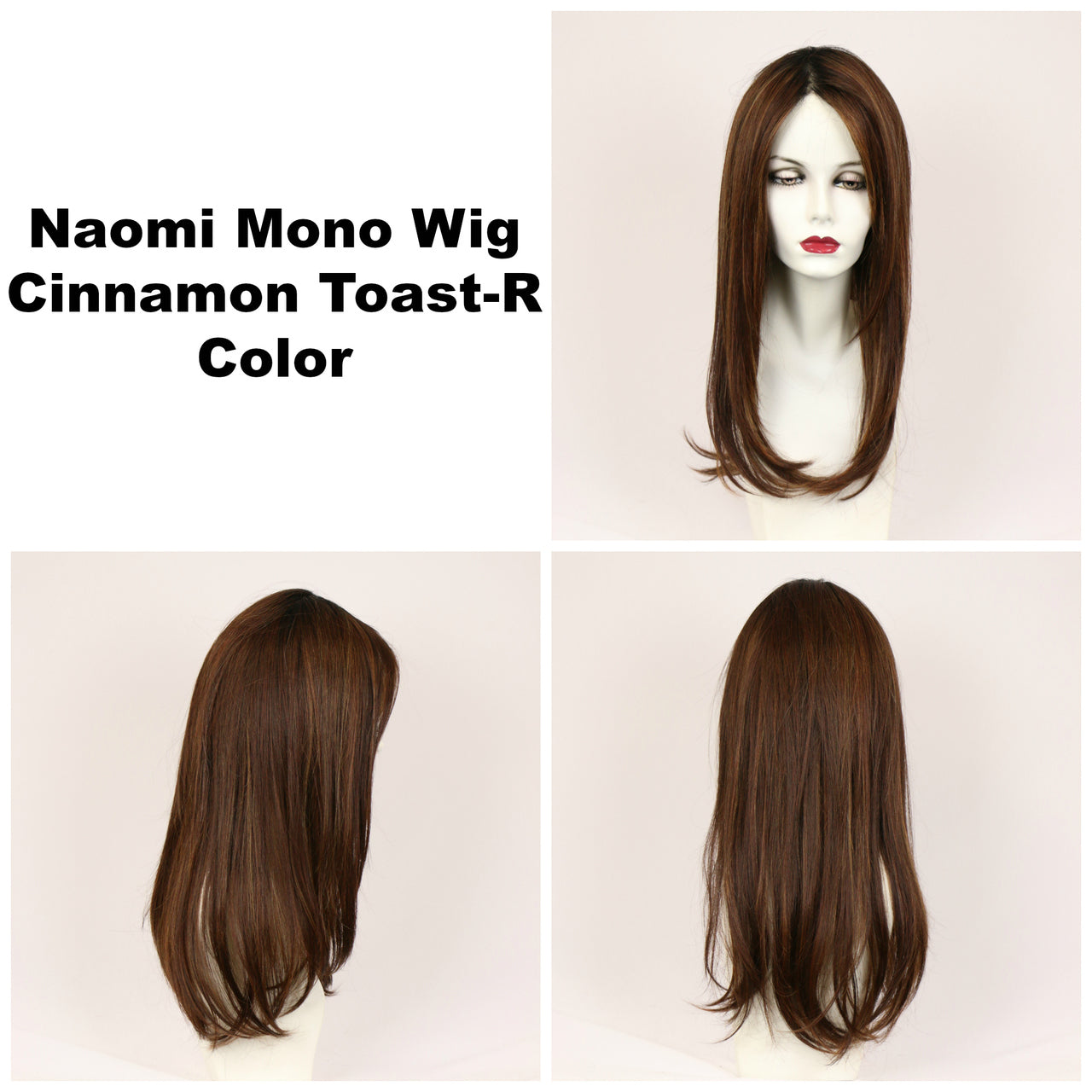 Cinnamon Toast-R / Naomi Monofilament w/ Roots / Long Wig