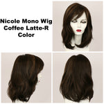 Coffee Latte-R / Nicole Monofilament w/ Roots / Medium Wig