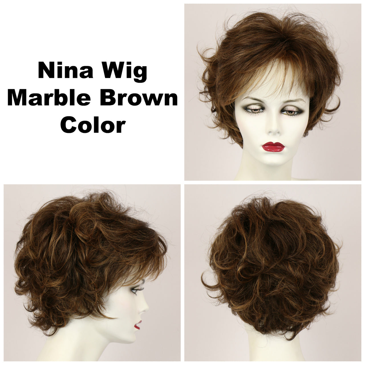 Marble Brown / Nina / Medium Wig