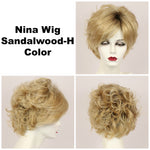 Sandalwood-H / Nina w/ Roots / Medium Wig