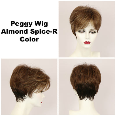 Almond Spice-R / Peggy w/ Roots / Short Wig
