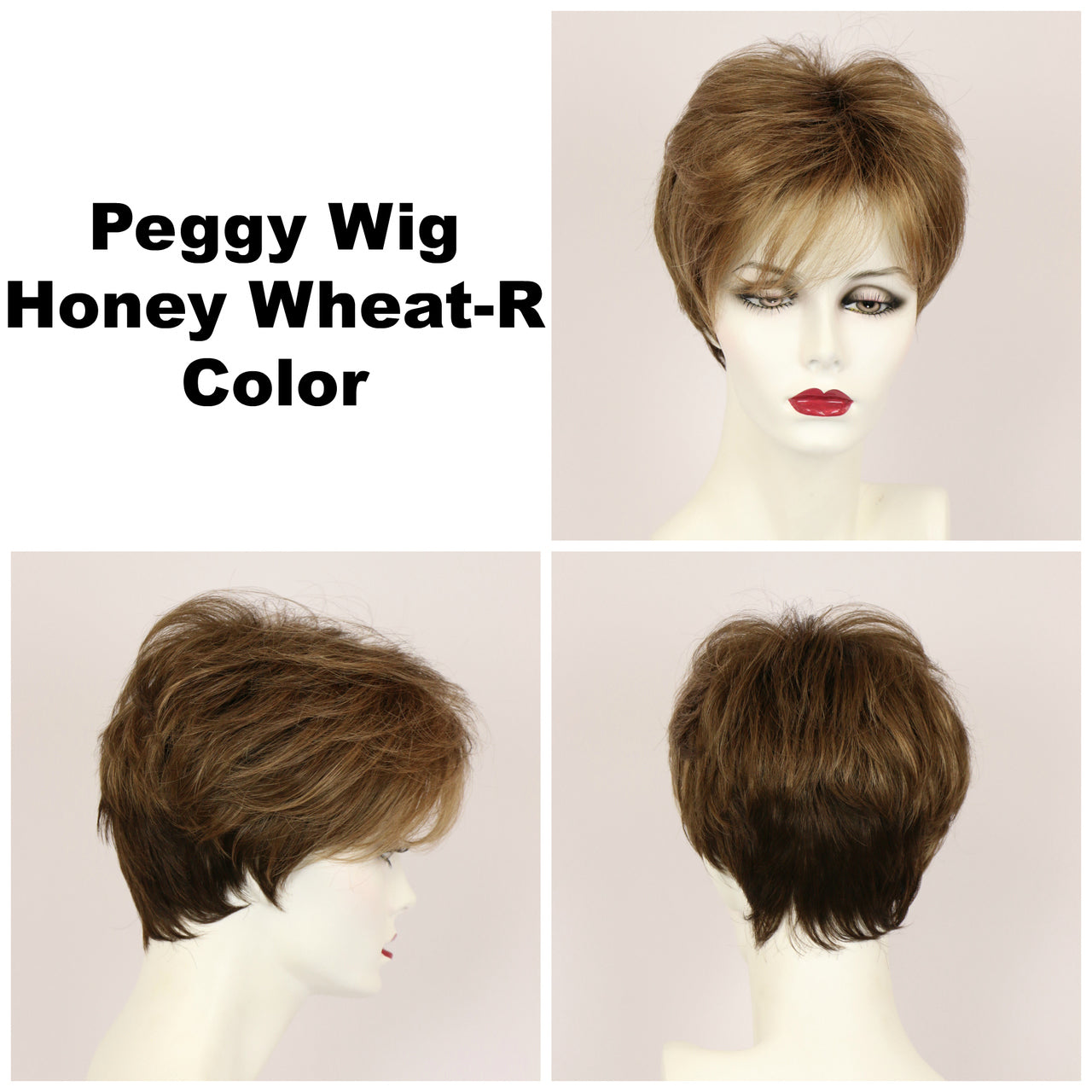 Honey Wheat-R / Peggy w/ Roots / Short Wig