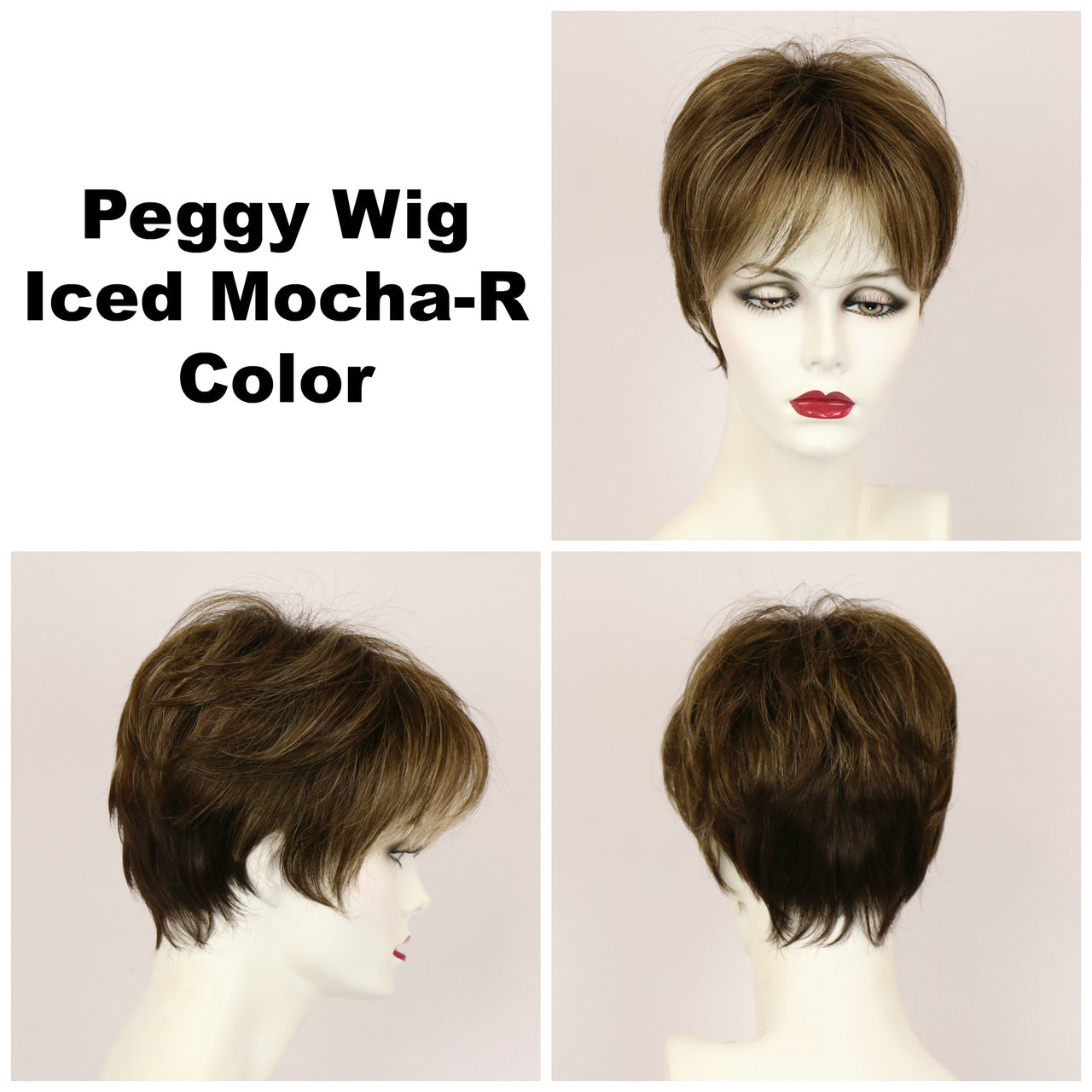 Iced Mocha-R / Peggy w/ Roots / Short Wig