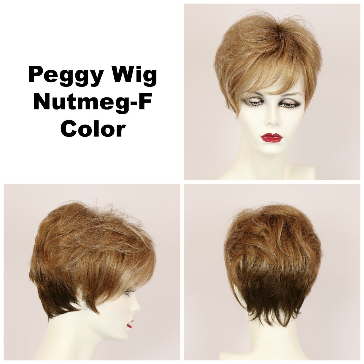 Nutmeg-F / Peggy w/ Roots / Short Wig