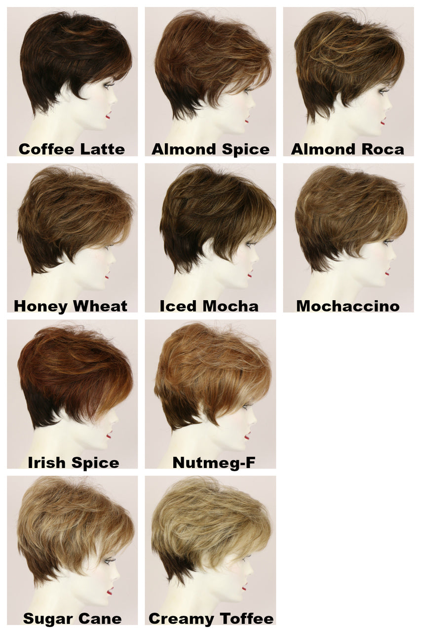 Color Chart / Peggy w/ Roots / Short Wig