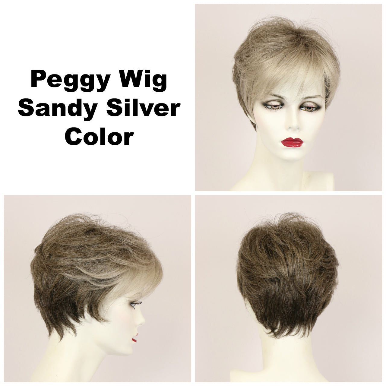 Sandy Silver / Peggy / Short Wig