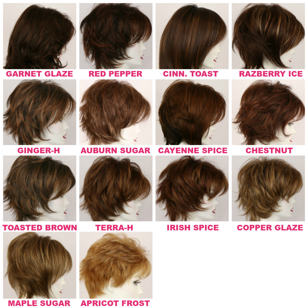 Color Swatches / Red Wig