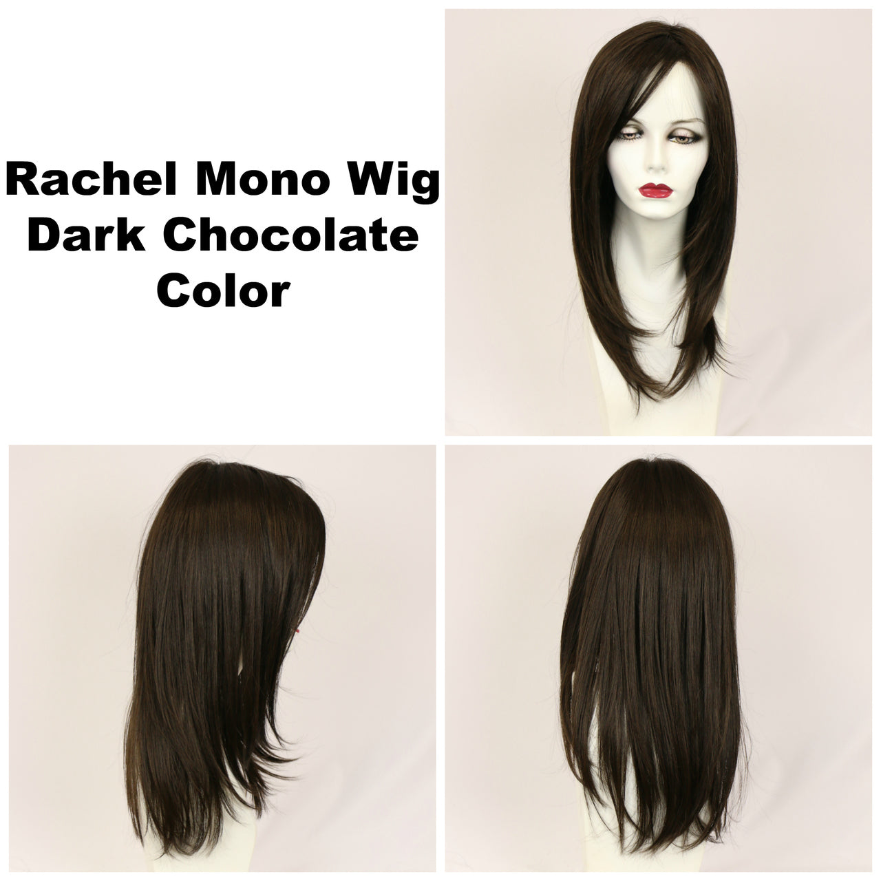 Dark Chocolate / Rachel Monofilament / Long Wig