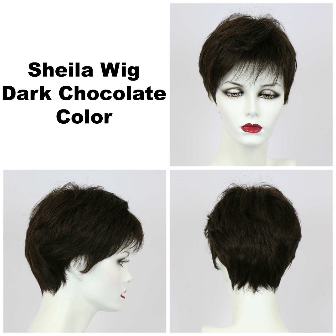 Dark Chocolate / Large Sheila / Short Wig