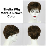 Marble Brown / Sheila / Short Wig