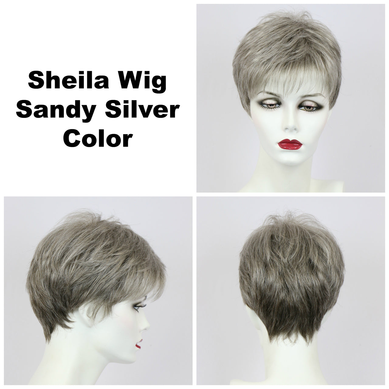 Sandy Silver / Large Sheila / Short Wig