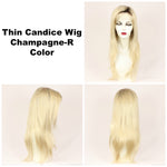Champagne-R / Thin Candice w/ Roots / Long Wig