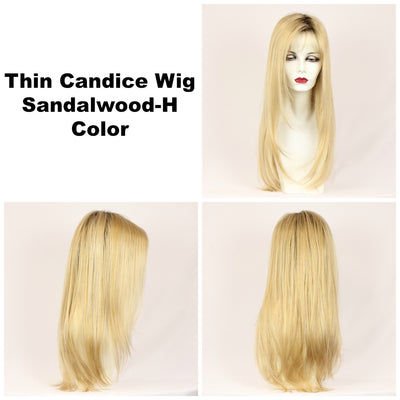Sandalwood-H / Thin Candice w/ Roots / Long Wig