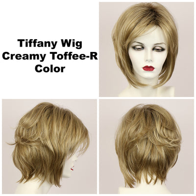 Creamy Toffee-R / Tiffany w/ Roots / Medium Wig