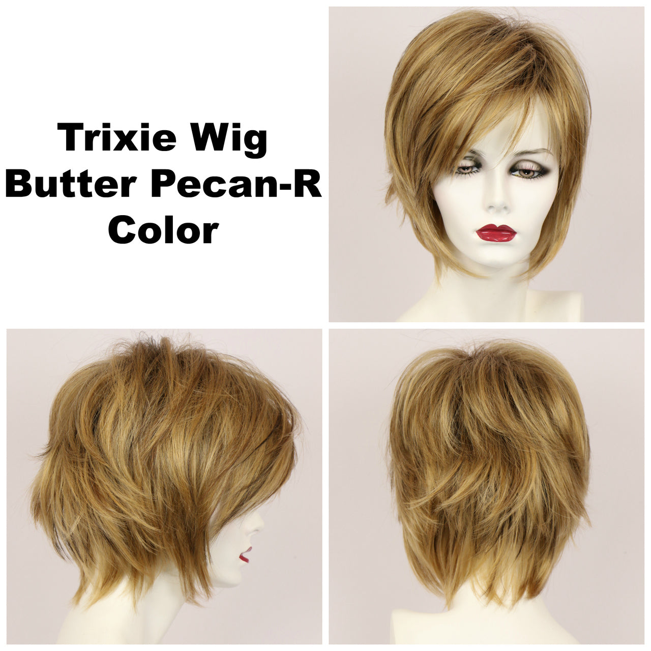 Butter Pecan-R / Trixie w/ Roots / Medium Wig