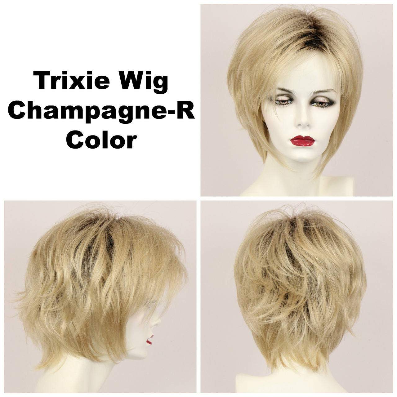 Champagne-R / Trixie w/ Roots / Medium Wig