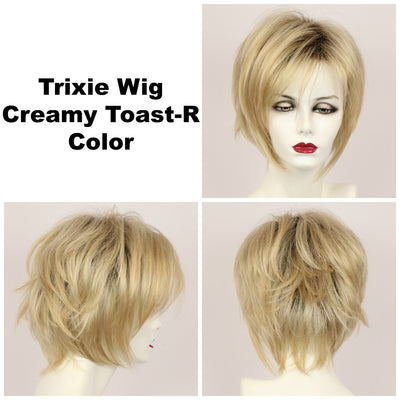 Creamy Toast-R / Trixie w/ Roots / Medium Wig