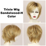 Sandalwood-H / Trixie w/ Roots / Medium Wig